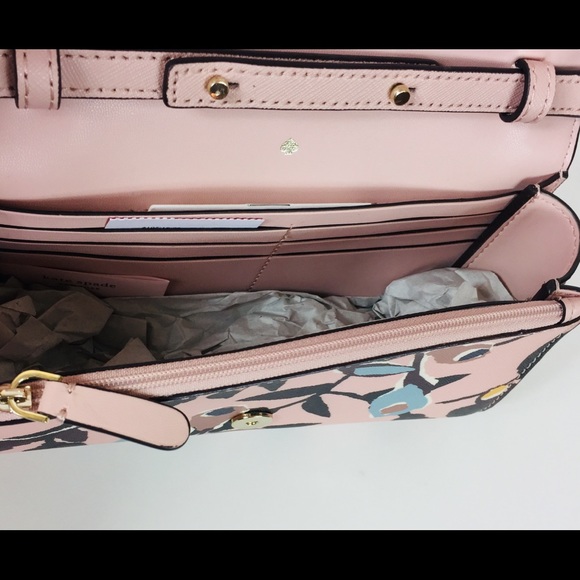 Kate Spade Cameron Paper Rose Sm  Crossbody Clutch - Picture 5 of 6